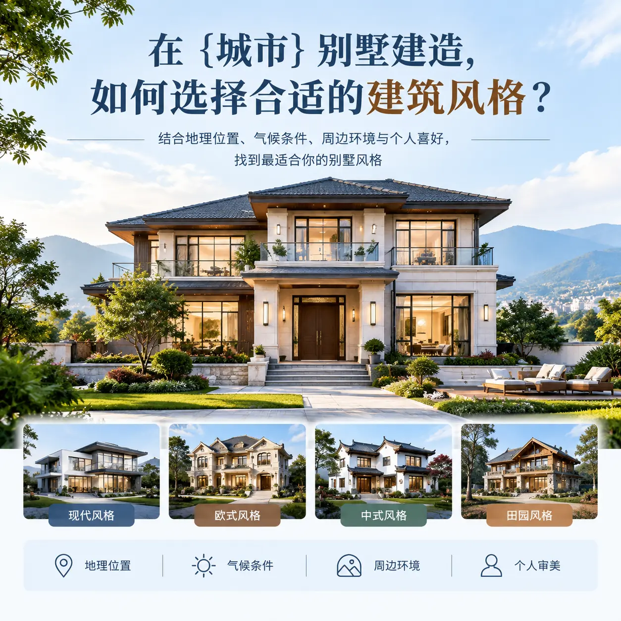 在 乌当 别墅建造，如何选择合适的建筑风格？